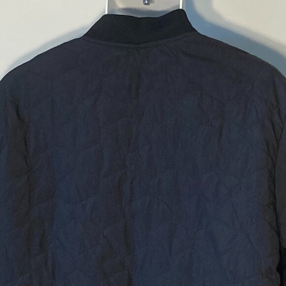 H&M SZ L Black Quilted Puffer Parka Jacket Coat longer length - Picture 6 of 9